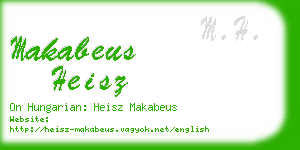 makabeus heisz business card